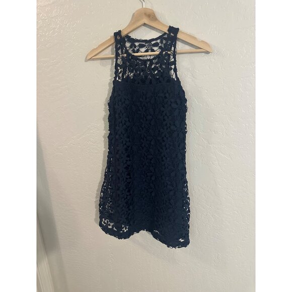 Hollister Blue Floral Cutouts Mini Dress - Picture 2 of 9